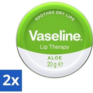 Vaseline - Original Tin - Lip Therapy - Aloë Vera - 20 g - Voordeelverpakking - 2 stuks