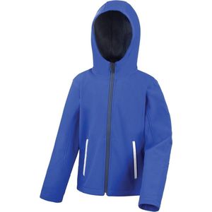 Result Core Kids Unisex Junior Hooded Softshell Jacket (Royal/Navy)