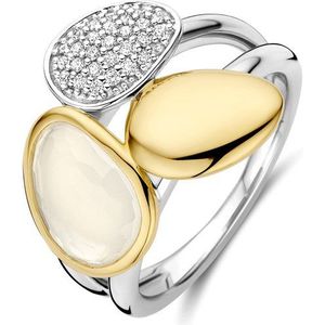 TI SENTO Dames Ring - 925 zilver - Parelmoer - Maat 16.00 mm / maat 50 - 12387MW