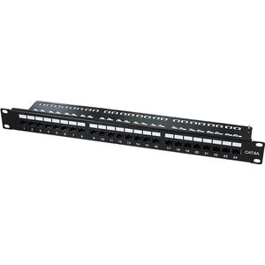 Patchpaneel Cat6A UTP - 90 graden - RJ45 - 1U - 24 poorten - 19 inch