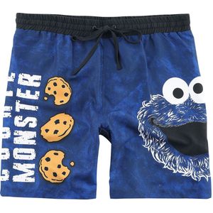 Sesame Street Cookie Monster - Face Heren Zwembroek - blauw - M