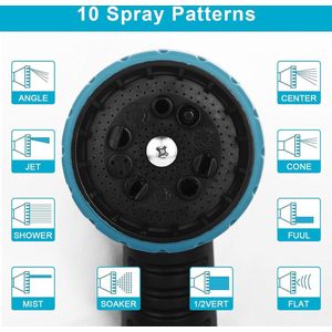 10 functies verlengbare slang, flexibele & lichtgewicht slang, voor irrigatie, tuin schoonmaken, auto wassen, water geven, huisdier baden, slang met opbergtas