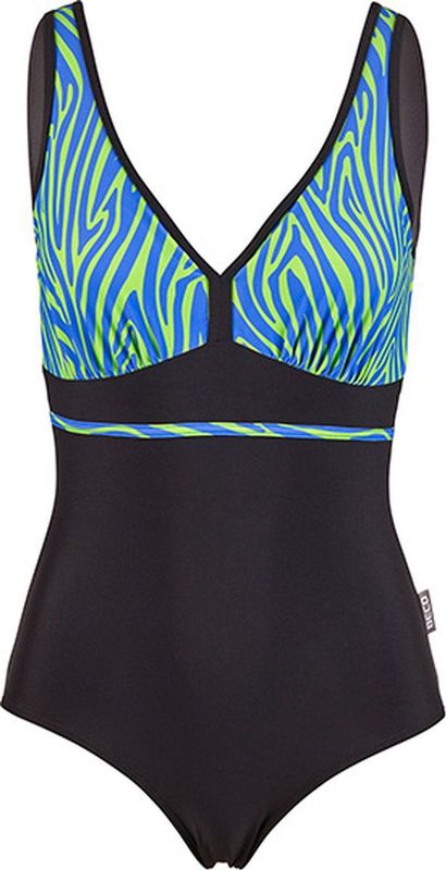 BECO zebra vibes badpak - C-cup - blauw/groen - maat 36