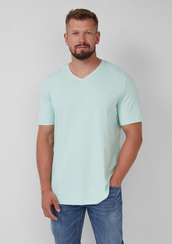 T-shirt - Regular Fit - V-hals - Zacht Katoen - Stijlvolle Logoprint