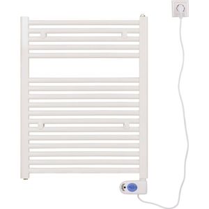 Saqu Calm EL Elektrische Handdoekradiator - 400W - 60x76.6 cm - Wit - Verwarming Badkamer - Radiator