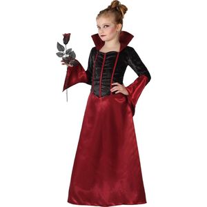 Zwart en rood vampieren kostuum voor meisjes  - Verkleedkleding - 110/116