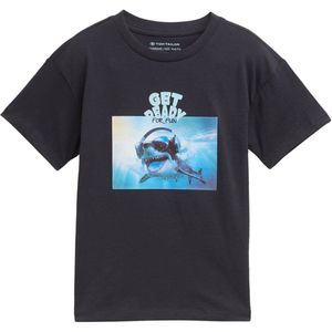 TOM TAILOR - Shirt - Blauw - Lichtblauw - Zwart