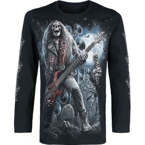 Spiral - Grim Rocker - Shirt met Lange Mouwen - Zwart