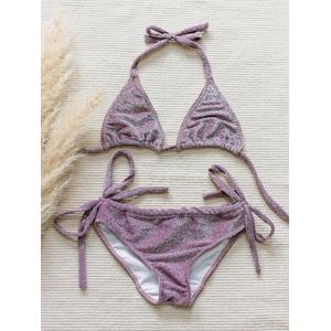 Meisjes zwemkleding - Meisjes bikini - Sparkling Pink - maat 110/116