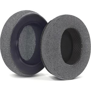 Upgrade Oorkussens Memory Foam voor Audio Headsets - Compatibel met M40X M50 MSR7 T50RP MDR 7506 Hyperx Cloud Alpha - Grijs Flanel
