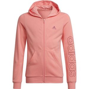 adidas Linear Full Zip Hoody Meisjes - Sporttruien - Pink - Vrouwen