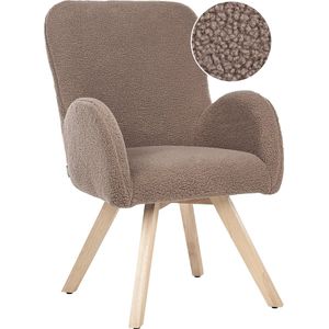 Fauteuil BJARN Bouclé Bruin