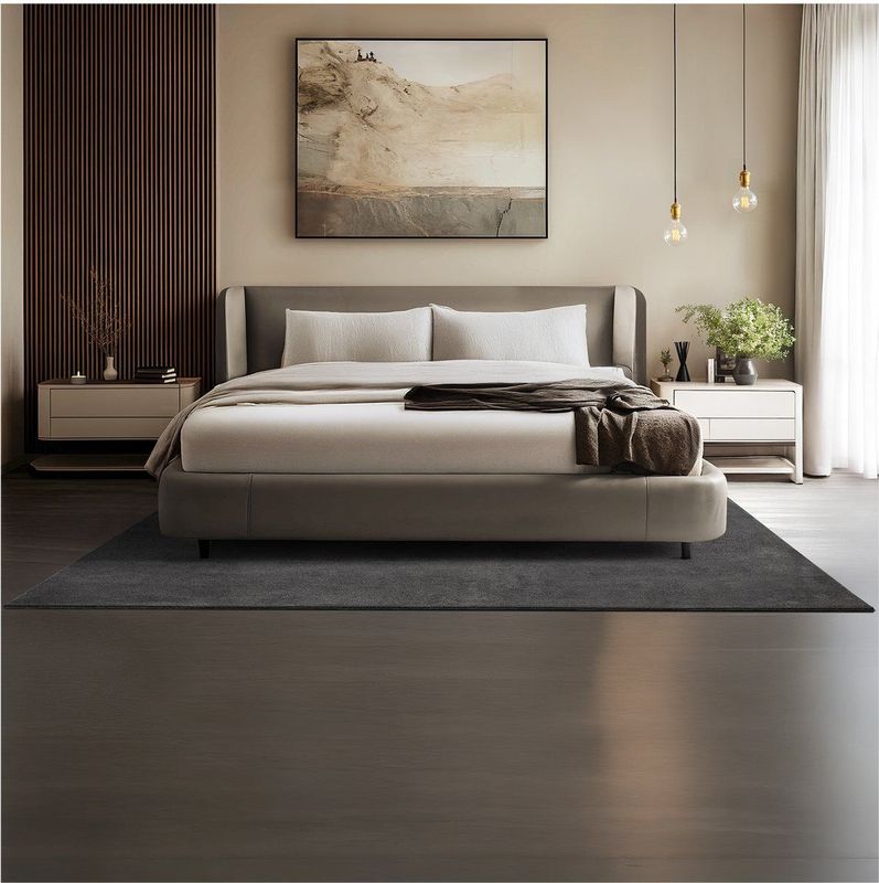 Vloerkleed - Grijs - Polyester