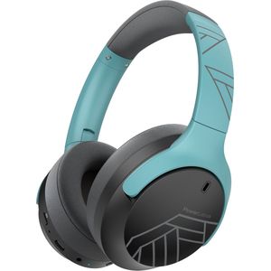 PowerLocus Boom - Koptelefoon Bluetooth - 60 uur batterijduur – Over Ear Koptelefoon Draadloos – 4 EQ-modi - Met Microfoon - Mint/Grijs