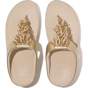 FitFlop Rumba Beaded Metallic Toe-Post Sandals GOUD - Maat 37