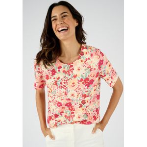 Damart - T-shirt van interlock mesh met reliëf - Dames - Roze - XS