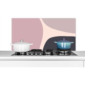 Spatscherm keuken 100x50 cm - Kookplaat achterwand Pastel - Design - Minimalisme - Muurbeschermer - Spatwand fornuis - Hoogwaardig aluminium