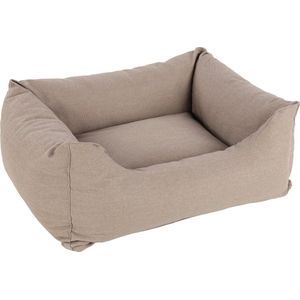 Flamingo Valeco - Bed Honden - Mand Valeco Rechthoekig+rits Taupe 80x67x28cm - 1st