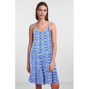 Dames Korte Zomerjurk | Strandjurk Ibiza / Bohemian Jurk | Blauw | Maat S/36