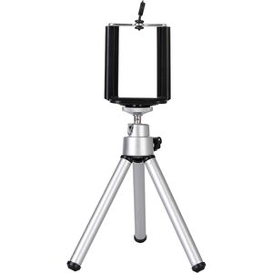 Mini Statief Smartphone Tripod Camera Telefoon Houder - Zilver