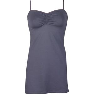 RJ Bodywear Pure Color dames jurk (1-pack) - onderjurk met verstelbare bandjes - grijs - Maat: 4XL