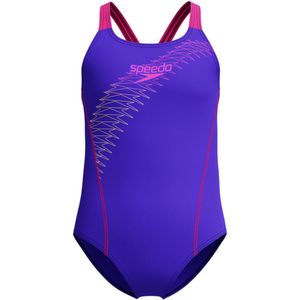 Speedo - Medley Logo - Badpak - Blauw - 13-14 Jaar - Meisje