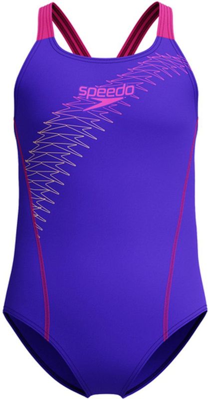 Speedo - Medley Logo - Badpak - Blauw - 13-14 Jaar - Meisje