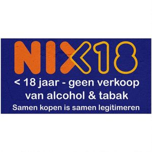 Nix 18 geen alcohol en tabak onder de 18 bord - Sign Again - 20 x 10 cm