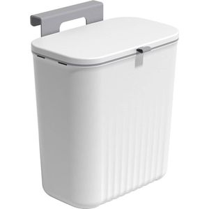 Hangende vuilnisemmer organisch afval deksel keukenafvalemmer 95 liter wit