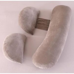 Zwangerschapskussen - Afneembare Fluwelen Hoes - Zijslaapkussen - Pregnancy Pillow - Voedingskussen