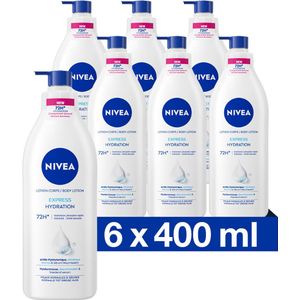 Nivea Bodylotion Express met Pomp- Voordeelverpakking 6 x 400 ml