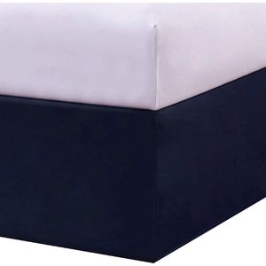 Op maat gemaakte stijl bedrok van Lux Hotel Microfiber - klassieke 14 inch druppellengte koningin marineblauw