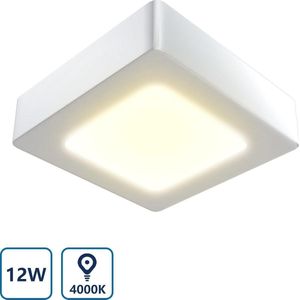 Aigostar LED Plafondlamp - Ceiling lamp - 12W - 4000K - Vierkant