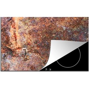 KitchenYeah® Inductie beschermer 78x52 cm - Metaal - Plaat - Roest print - Kookplaataccessoires - Afdekplaat voor kookplaat - Inductiebeschermer - Inductiemat - Inductieplaat mat