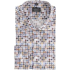 GENTS - Fantasie cirkelprint - Katoen - - Maat EU40/M