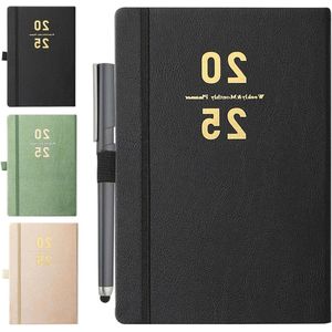 Titel: Premium 2025 Hardcover Agenda ca. A5 (22 x 165 cm) - 12 Maanden Weekplanner met Gecertificeerd Papier, Zwart