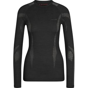FALKE Wool-Tech Longsleeve warmend, anti zweet functioneel ondergoed Baselayer-Shirt dames zwart - Maat L