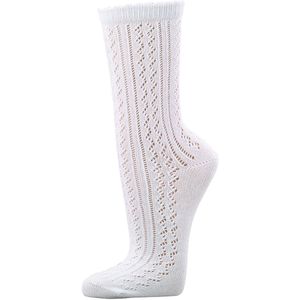 Damessokken | Wit | Maat 35-38 | gehaakt | Elegant & Comfortabel | per 6 paar