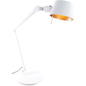 Verstelbare retro bureaulamp | wit | E27