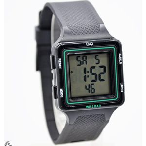 Q&Q Zwarte digitaal horloge  M193J004Y