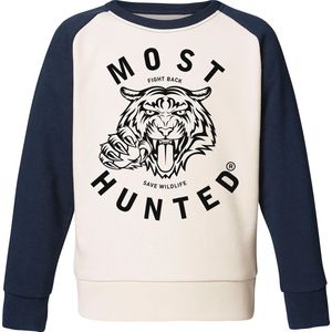 Most Hunted - kindersweater - tijger - navy/wit zwart - maat 122/128cm