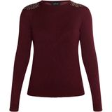Usha - BLACK LABEL - Trui - Wijnrood - Slanke Pasvorm - Lange Mouw