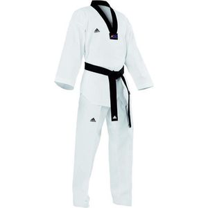 Adidas Taekwondopak Champion II Zwarte Revers (Maat: 200)