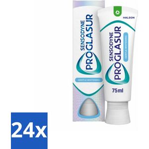 Sensodyne - Tandpasta - Proglasur Gentle Whitening - Tandglazuur Versterkend - 75 ml - Voordeelverpakking - 24 stuks