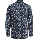 JACK & JONES PREMIUM regular casual overhemd donkerblauw