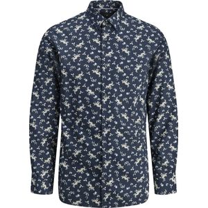 JACK & JONES PREMIUM regular casual overhemd donkerblauw