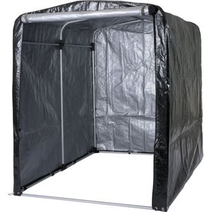 Tuinhuisje MCW-N61, tuinhuisje gereedschap tuinhuisje, aluminium UV-bescherming waterdicht, 201x157x201cm ~ antraciet