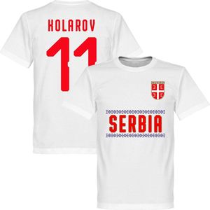 Servië Holarov 11 Team T-Shirt - Wit - 5XL
