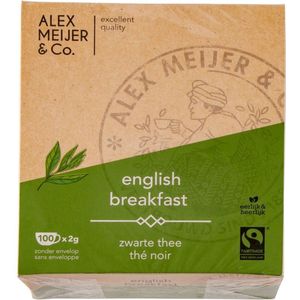 Alex Meijer - English Breakfast Thee - Doos 100 stuks x 2 gram - Fair Trade