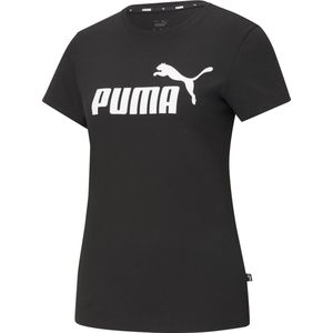 PUMA ESS Logo Tee Dames T-shirt - Zwart - Maat M